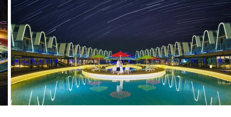 Shunsha Island at night