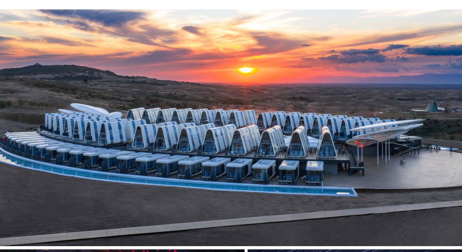 Capsule house resort at Shunsha Island